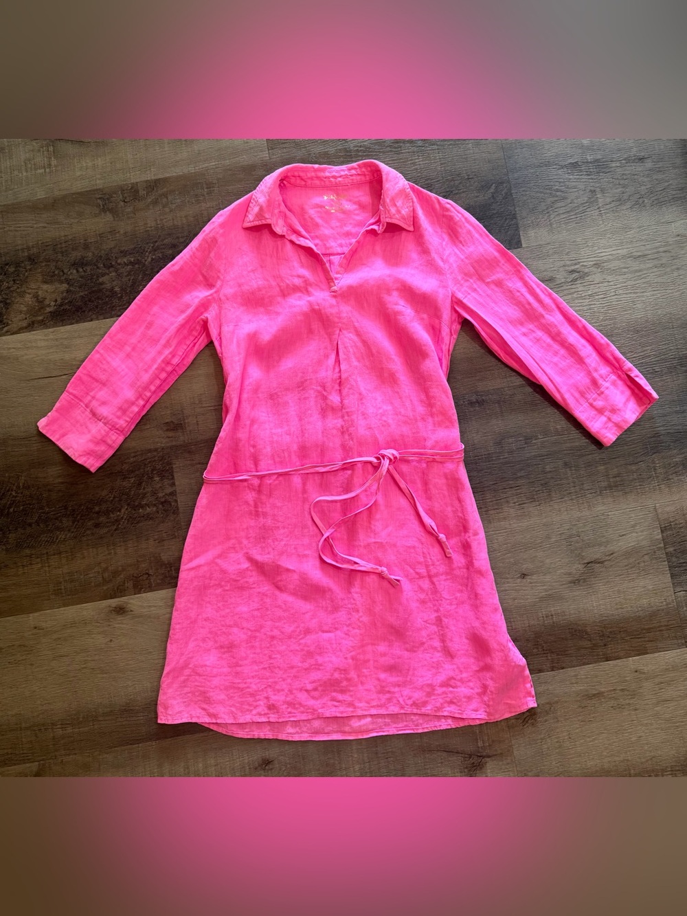 Lilly Pulitzer Pilar Tunic Linen Dress Aura 
Pink Size XS - Picture 9 of 16